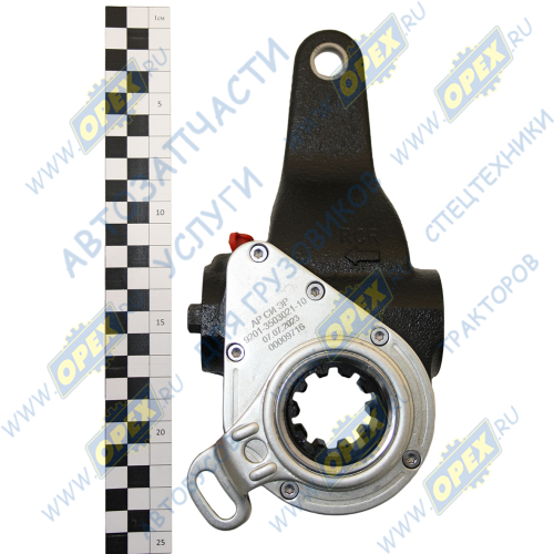 9201-3503021-10 Рычаг тормозной (трещетка) (авт.) передний левый; (ф38 мм; шлицы-10); 165 мм (+38мм); КамАЗ 5360/5460/6460/6520/6522, НЕФАЗ ГК Ростар1